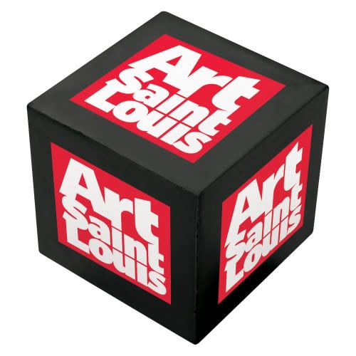 Promotional Small Stress Cubes in Black branded with your logo from Total Merchandise