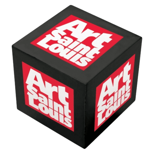 Promotional Small Stress Cubes in Black branded with your logo from Total Merchandise