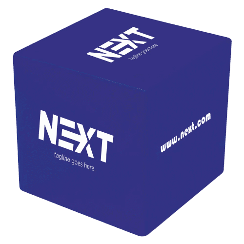 Logo Branded Small Stress Cubes in Dark Blue Branded with your logo from Total Merchandise