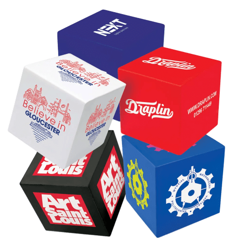 Custom Printed Small Stress Cubes in all available colours with your logo from Total Merchandise
