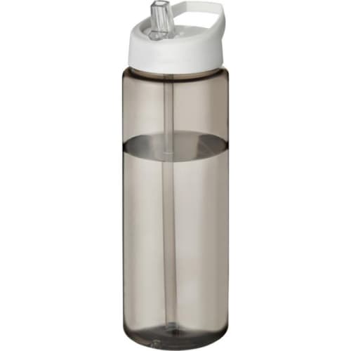 ML Marked Water Bottles in Transparent Charcoal/White