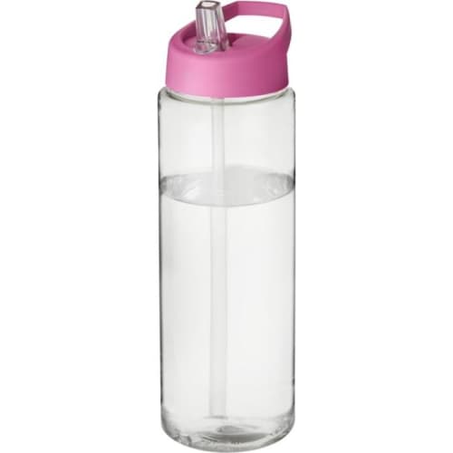 ML Marked Water Bottles in Transparent/Pink