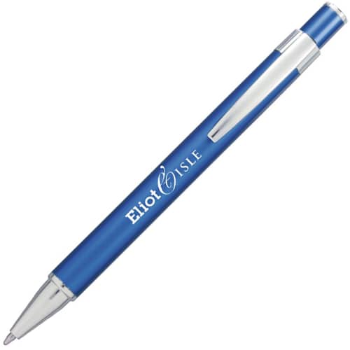 Blue Branded Metal Ballpen