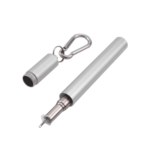 Collapsible Metal Straw With Cleaning Brush