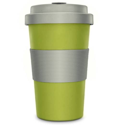 Reusable Travel Mug In Green & Dove Grey