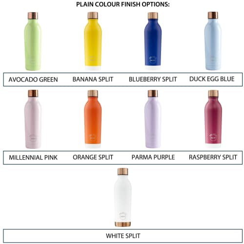 Root7 Branded Metal Bottles In Plain Colours