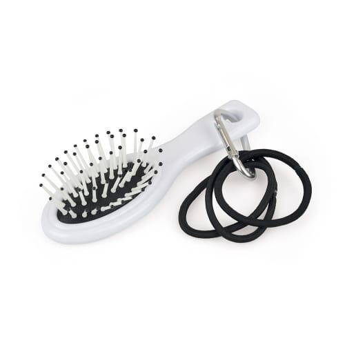 Mini Combo Hairbrush In White