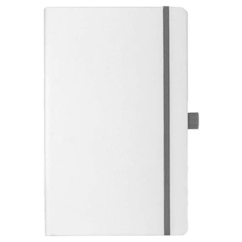 Embossed Ivory Tucson Medium Ruled Notebooks in White & Grey from Total Merchandise