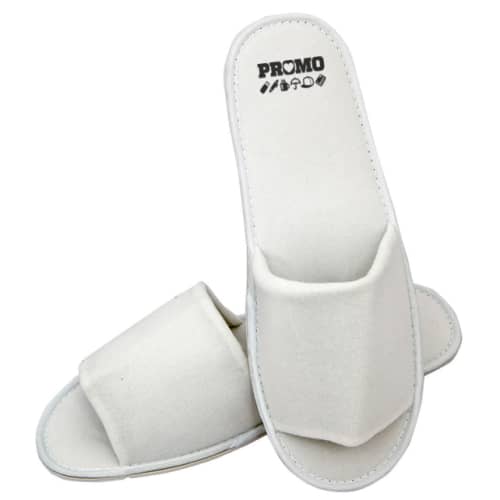 Promotional Slippers - White Peep Toe