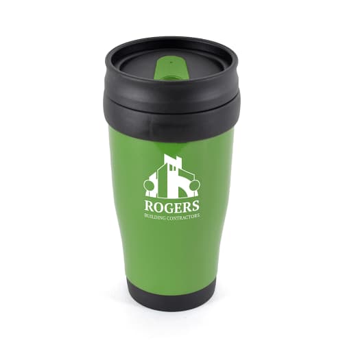 Dark Green Branded Travel Mug