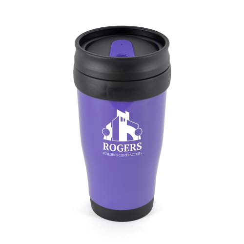 Purple Branded Travel Mugs