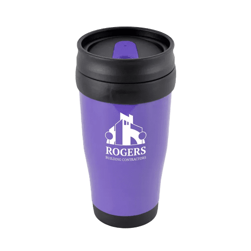 Purple Branded Travel Mugs
