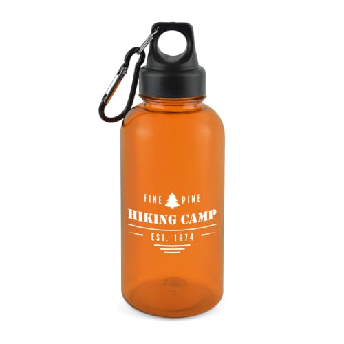 Custom Printed Clip on Drink Bottles in Amber with a Logo from Total Merchandise