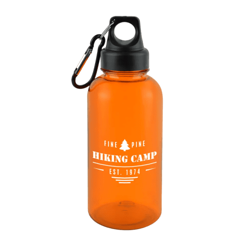 Custom Printed Clip on Drink Bottles in Amber with a Logo from Total Merchandise