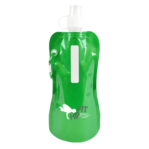 Metallic Green Branded Folding Water Bottle