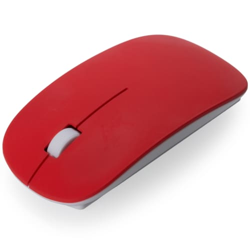 Branded Wireless Mouse In Red