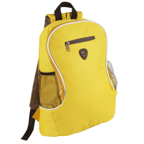 Branded Backpack In Yellow