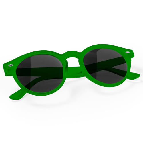 Circular Promotional Sunglasses In Green