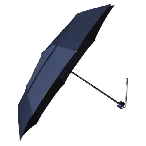 Printed Ecovent Mini rPet Telescopic Umbrella in Navy colour by Total Merchandise