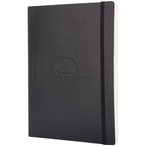 Branded Moleskine Soft Cover Ruled XL Notebook in Black by Total Merchandise