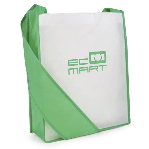 Branded Bag with Green Trim