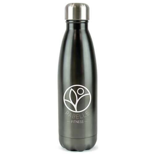 Engrave or Print Ashford Double Walled Metal Bottles in Gun Metal from Total Merchandise