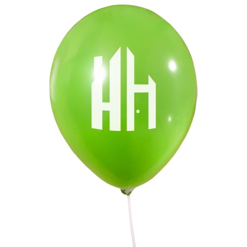 Green Promotional Balloons Printed With Corporate Logo