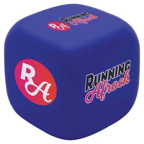 Collaborative Stress Decision Dice with spot coloured label from Total Merchandise