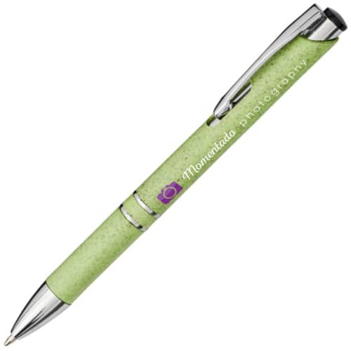 Promotional Wheat Straw Pen In Green