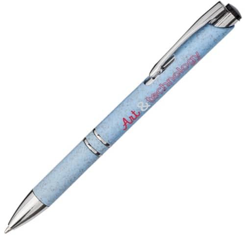 Promotional Pen Made From Wheat Straw Composite In Blue