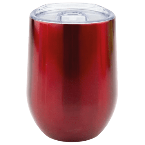 Branded Stainless Steel Cup in Metallic Red