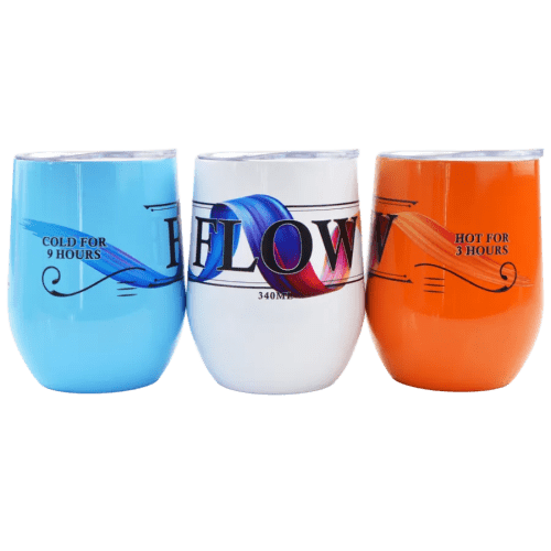 Branded Stainless Steel Reusable Coffee Cups Printed in Full Colour from Total Merchandise