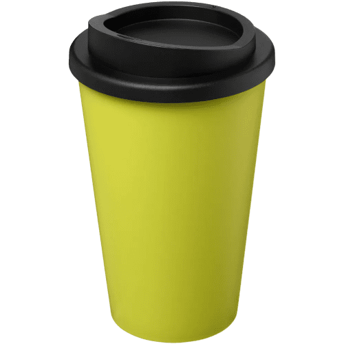 Americano Recycled 350ml Mugs in Lime/Black