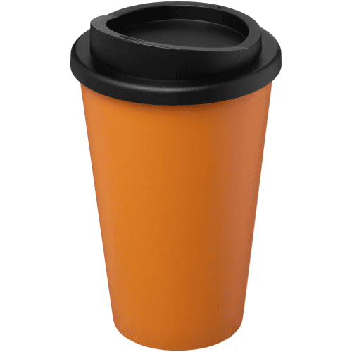 Top View of Sip Lid for Custom Printed Americano Recycled 350ml Mugs in Black from Total Merchandise