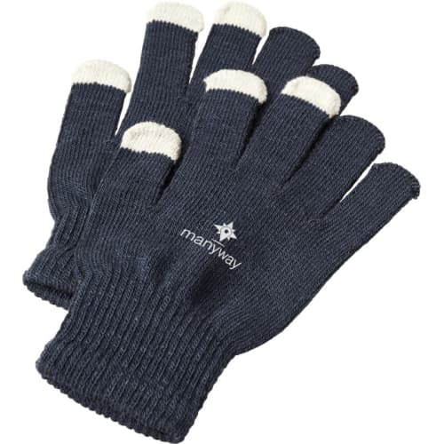 Tactile Touch Screen Gloves in Navy