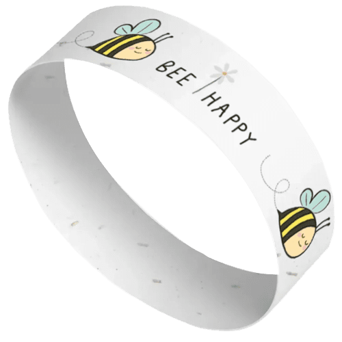 Eco-Friendly Promotional Wristband in White