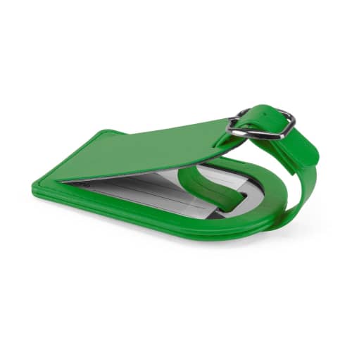 Small Belluno PU Luggage Tag in Apple Green