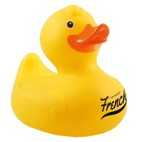 Corporate Squeaky Rubber Duck with spot colour printed logo from Total Merchandise