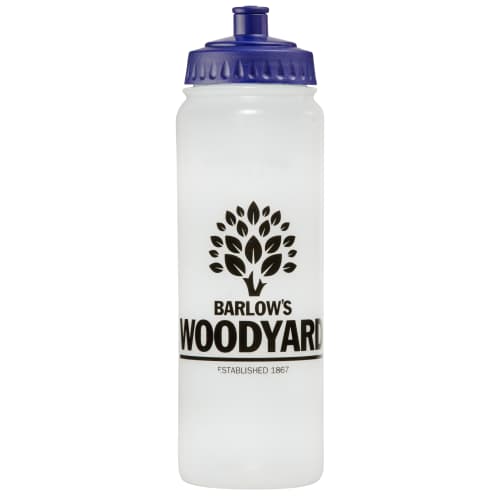 750ml Biodegradable Sports Bottles in Translucent/Navy Blue