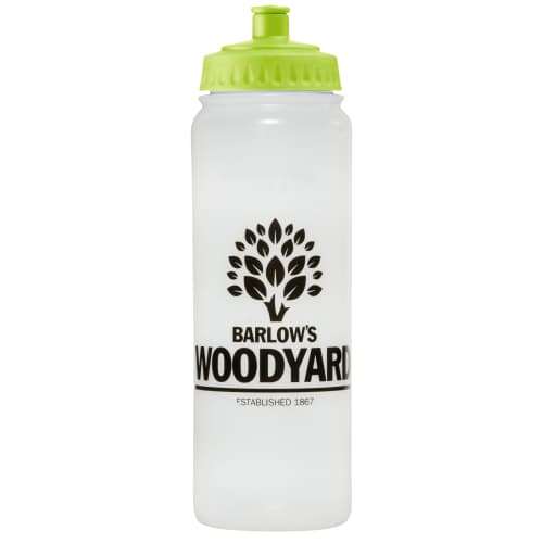 750ml Biodegradable Sports Bottles in Translucent/Lime