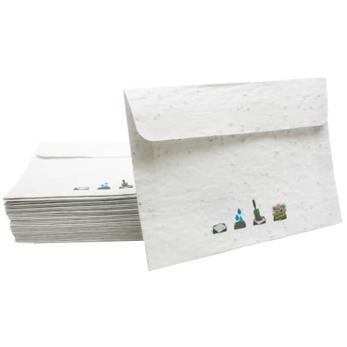 Eco Seed Paper Envelopes In White