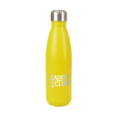 Promotional Ashford Pop Double Walled Metal Bottles in Yellow from Total Merchandise