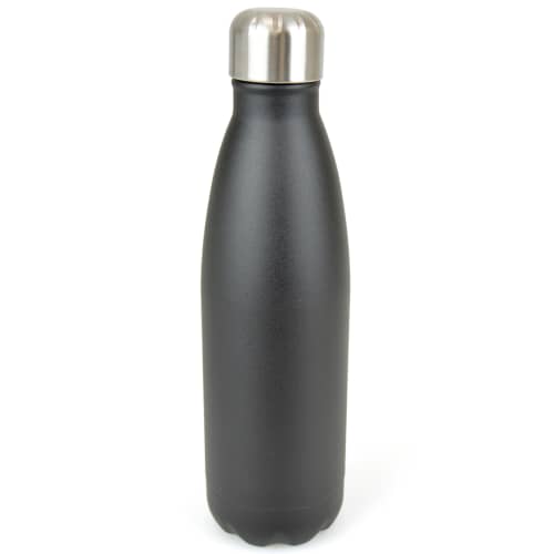 Branded Ashford Pop Double Walled Metal Bottles in Black from Total Merchandise