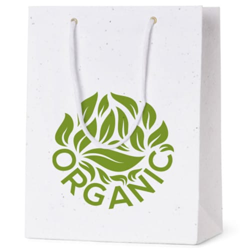 Eco Seed Paper Bags Printed with Your Logo from Total Merchandise