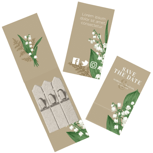 Promotional Seedsticks® with 3 sticks and packet printed full colour by Total Merchandise