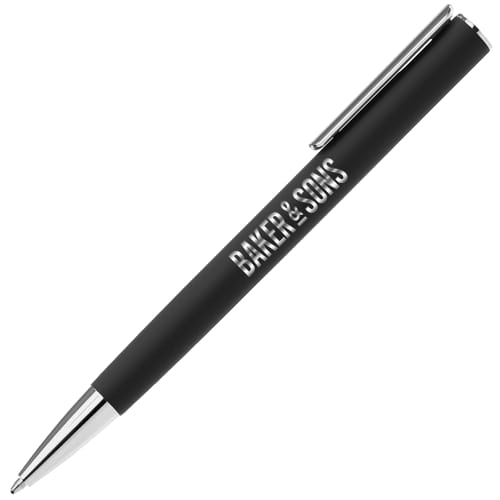 Branded metal pen in black