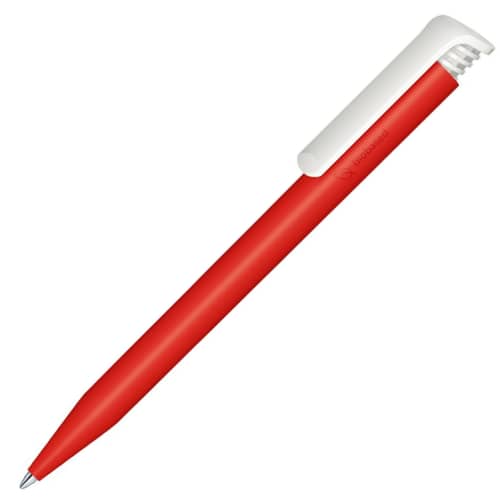 Branded Super Hit Bio Ballpen in Red 485 with eco printing by Total Merchandise