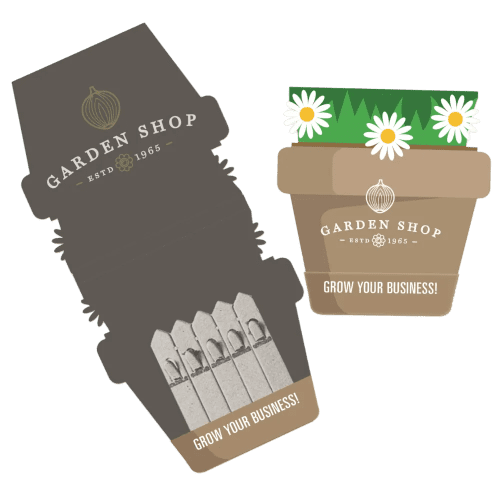 Promotional Seedsticks® in plant pot shaped packaging