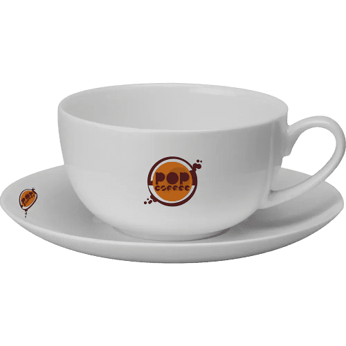 Cappuccino Cup and Saucer in White