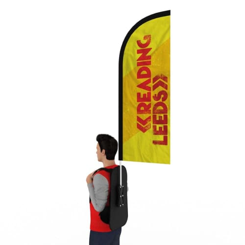 Branded Backpack Feather Flag Kit with a full-colour printed design from Total Merchandise